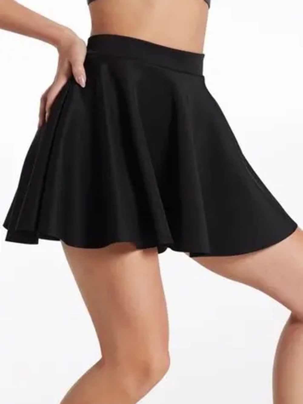 Balera Skater Skirt for Dance with attached brief - Black - Child XS